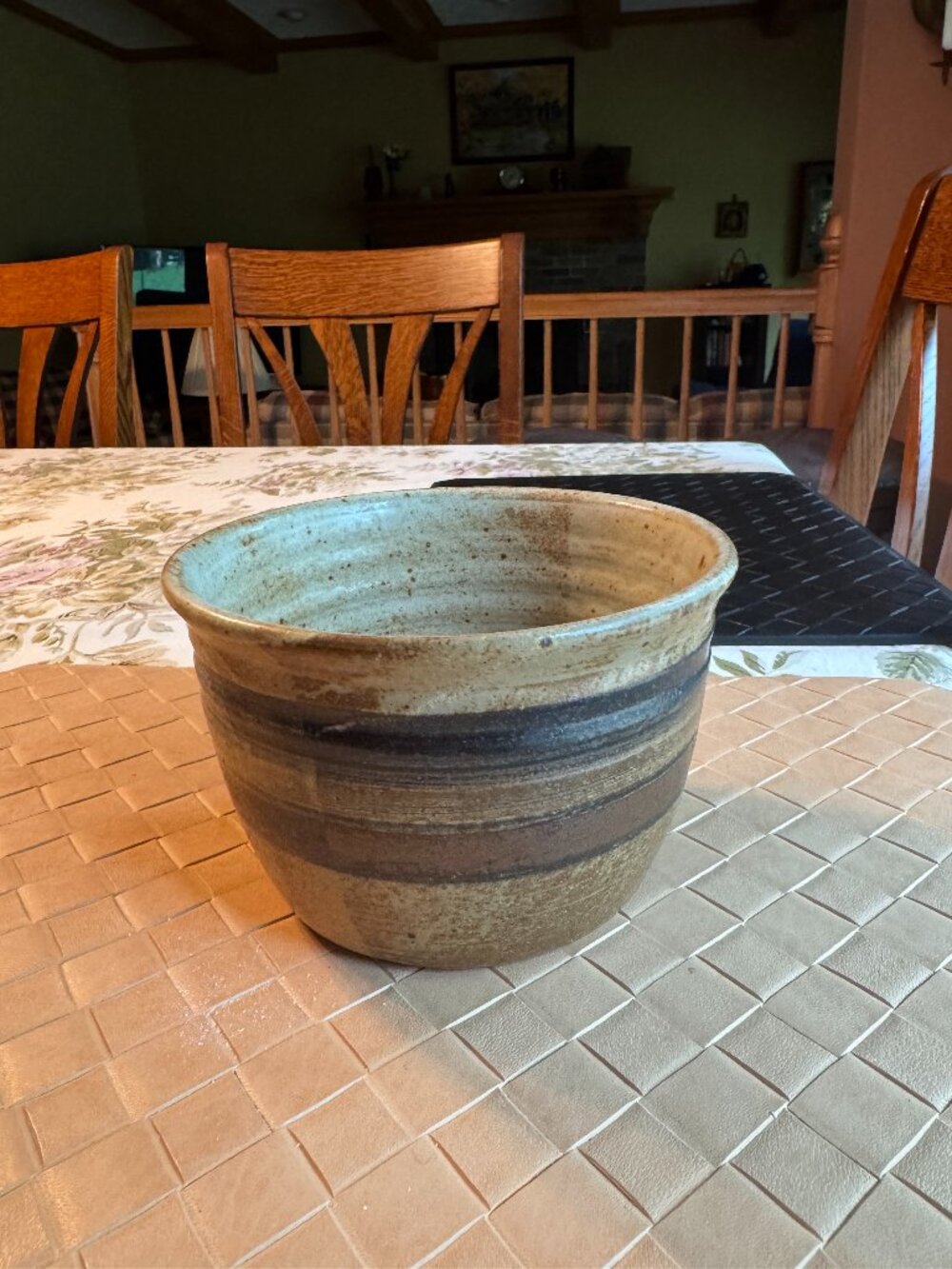 Zappa Pottery Signed Studio Art Stoneware Serving Bowl Round Colorado 6" x 4"